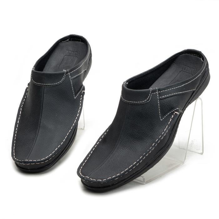 Sandal Slop Pria Bustong Kulit Asli Rajut Fordza AR02