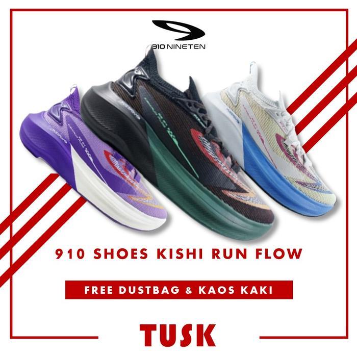 DISKON Sepatu Running 910 Kishi Run Flow Original Sepatu Olahraga Lari Pria Wanita 910 Original
