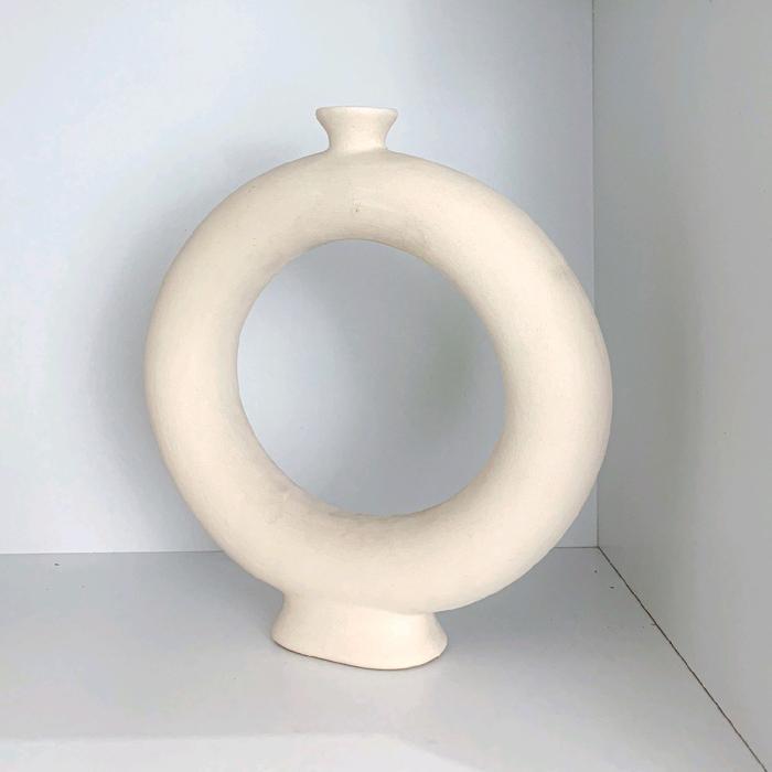 Vas Bunga Aesthetic Scandinavian / Vas Keramik Uk 28cm / Vas Bunga Keramik Lucu Unik Aesthetic / Vas