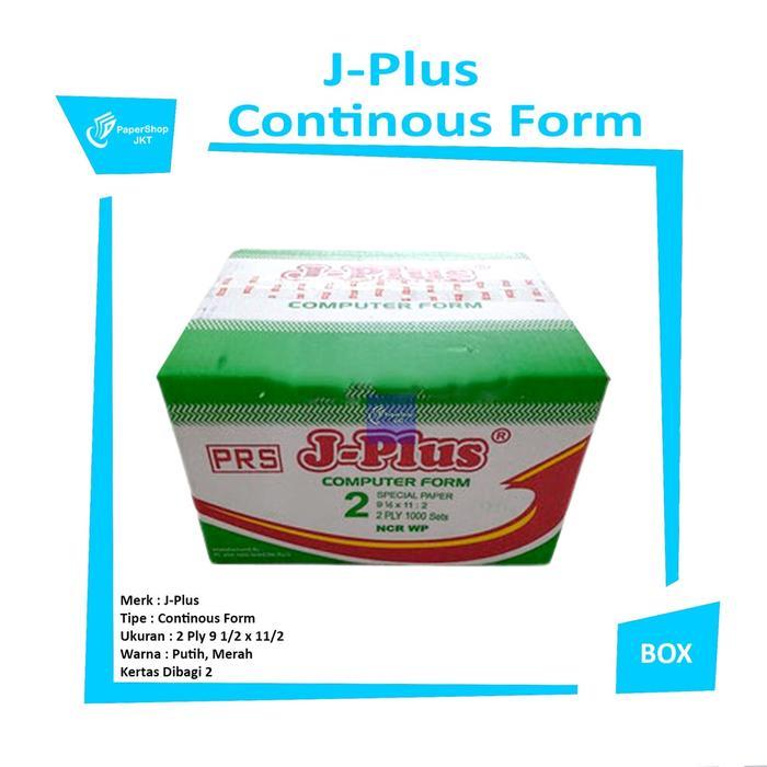 J-Plus - Continous Form 2 Ply 9 1/2 X 11/2 Ncr Kertas Komputer - Box