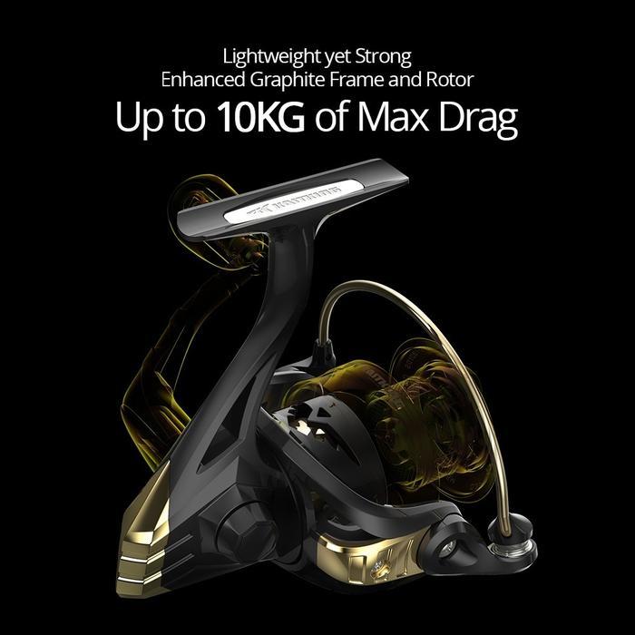 Fishing Reel HE Series HE 1000 - 7000 Fishing Reel Pancing Kuat 10Kg Tarikan Reel Pancing Logam Kuat