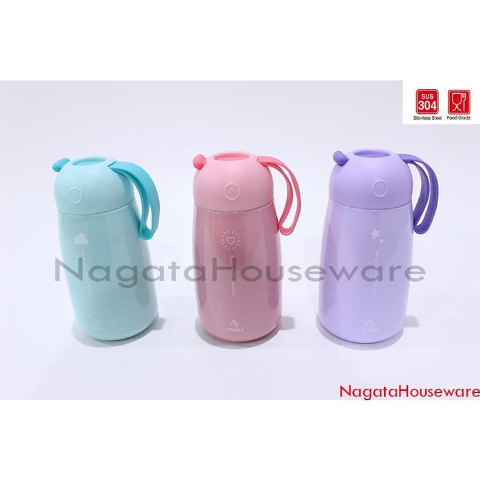 Termos Mini Stainless / Termos Tahan Panas ZEBRA Vacuum Flask Pooklook 0.4L 112829 Zebra