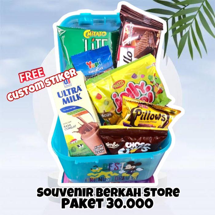 New- Snack box container calista/souvenir ulang tahun anak bingkisan snack