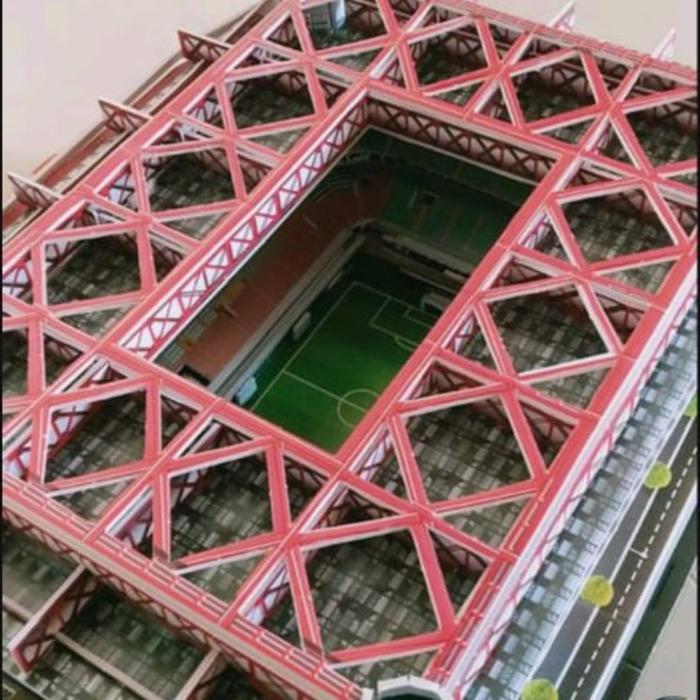 Miniatur Puzzle Stadion / Miniatur Stadion Besar Sepakbola 3D Puzzle Klub Eropa San Siro Old