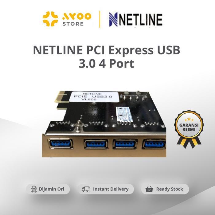 NETLINE PCI EXPRESS USB 3.0 4 PORT [PCIE USB 4 PORT]