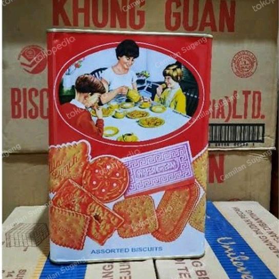 KHONG GUAN BISCUIT RED SEGI 1600 GRAM 1 KARTON ISI 6 KALENG