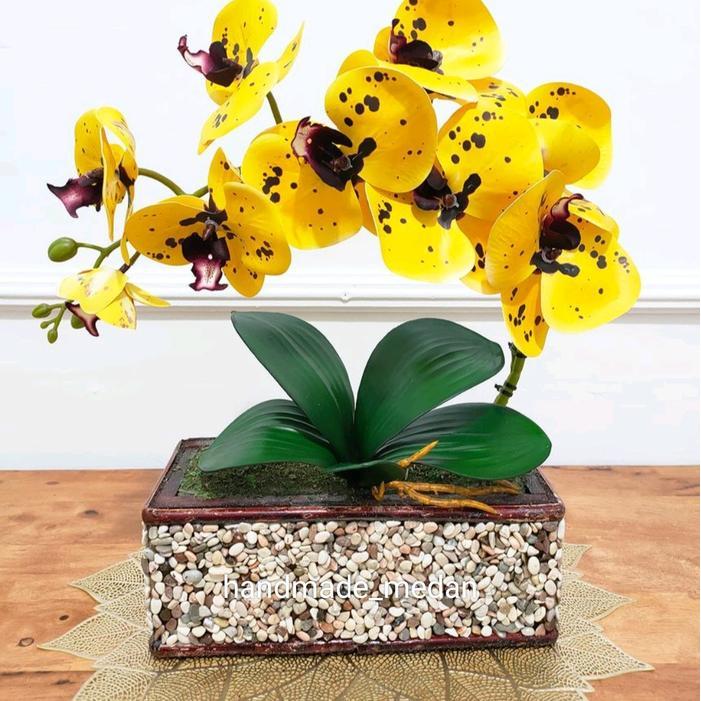 Bunga Anggrek Palsu/Artificialflower Latex Jumbo Premium Import Berkualitas Original