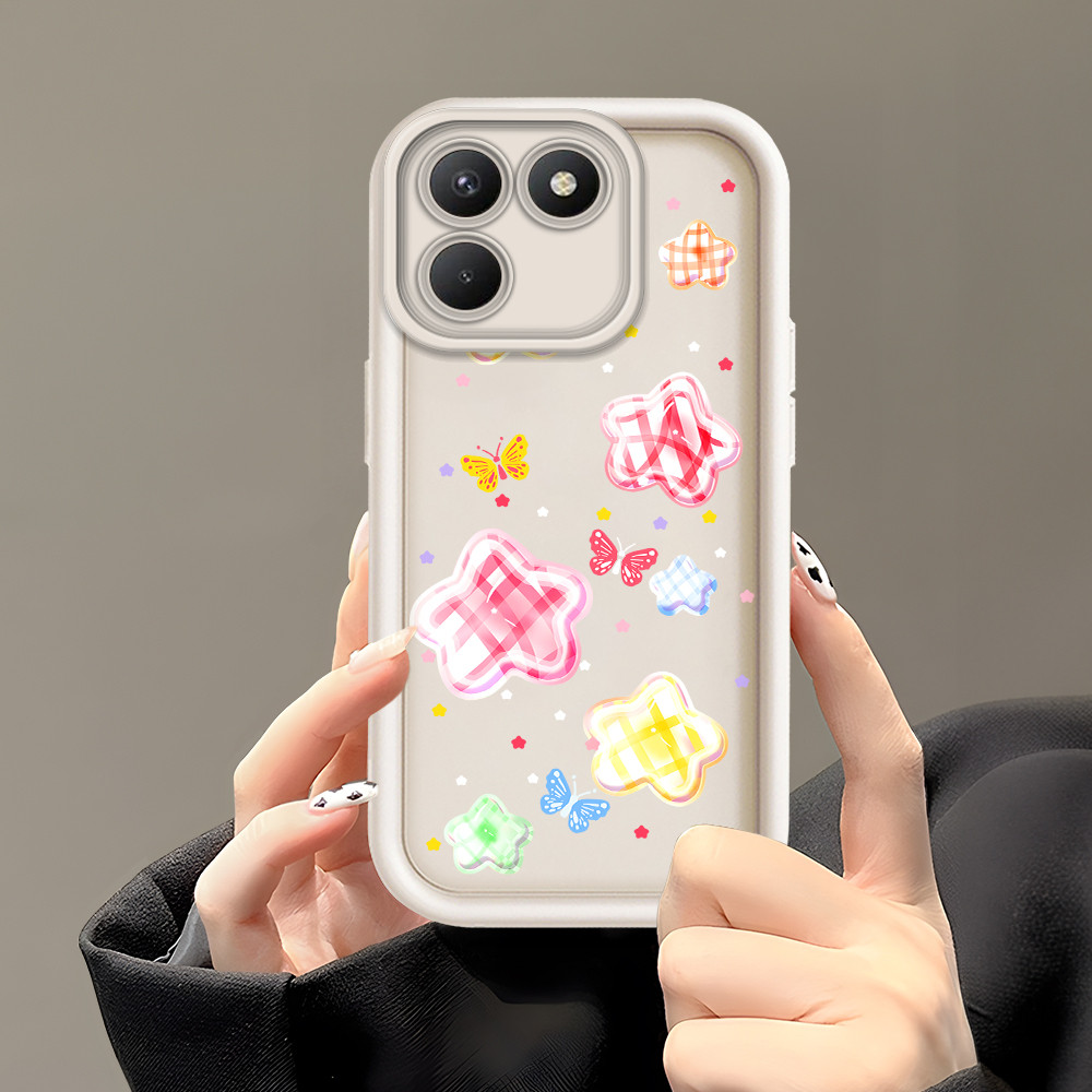 Casing Hp Untuk Tecno Pova 7 4G Case Kesing Protect Phone TY DLJ C8-4822 bunga-bunga