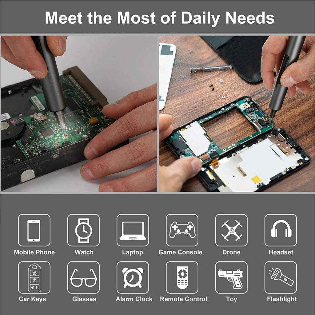 Creationspace Cs0205A Set Obeng Listrik Untuk Ponsel Sekrup Torsi