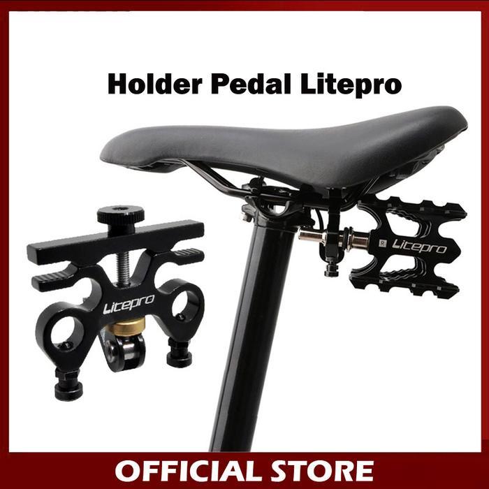 Litepro Holder Pedal Qr Buckle Bracket Tempat Pedal Seli Hitam