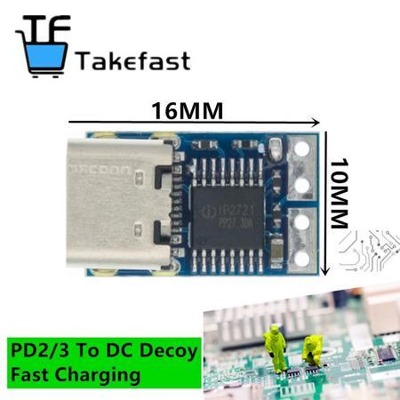 News Type-C PD decoy module PD23.0 to DC 9V 12V 15V trigger Charger