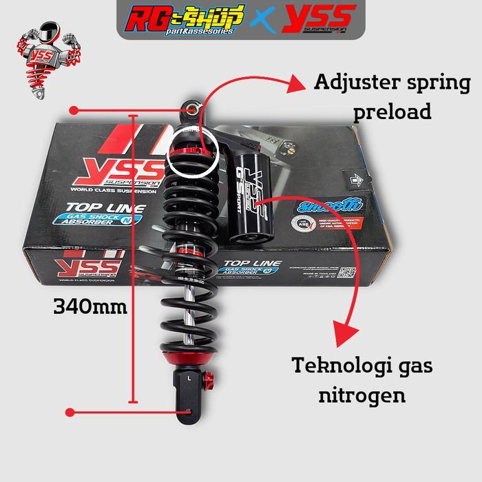 shock YSS tabung G sport smooth 340mm Vario 160 original thailand
