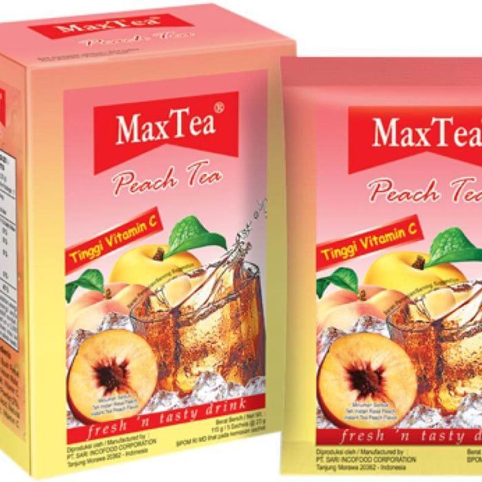 ] MaxTea Peach Tea/ Minuman serbuk teh instan Rasa persik
