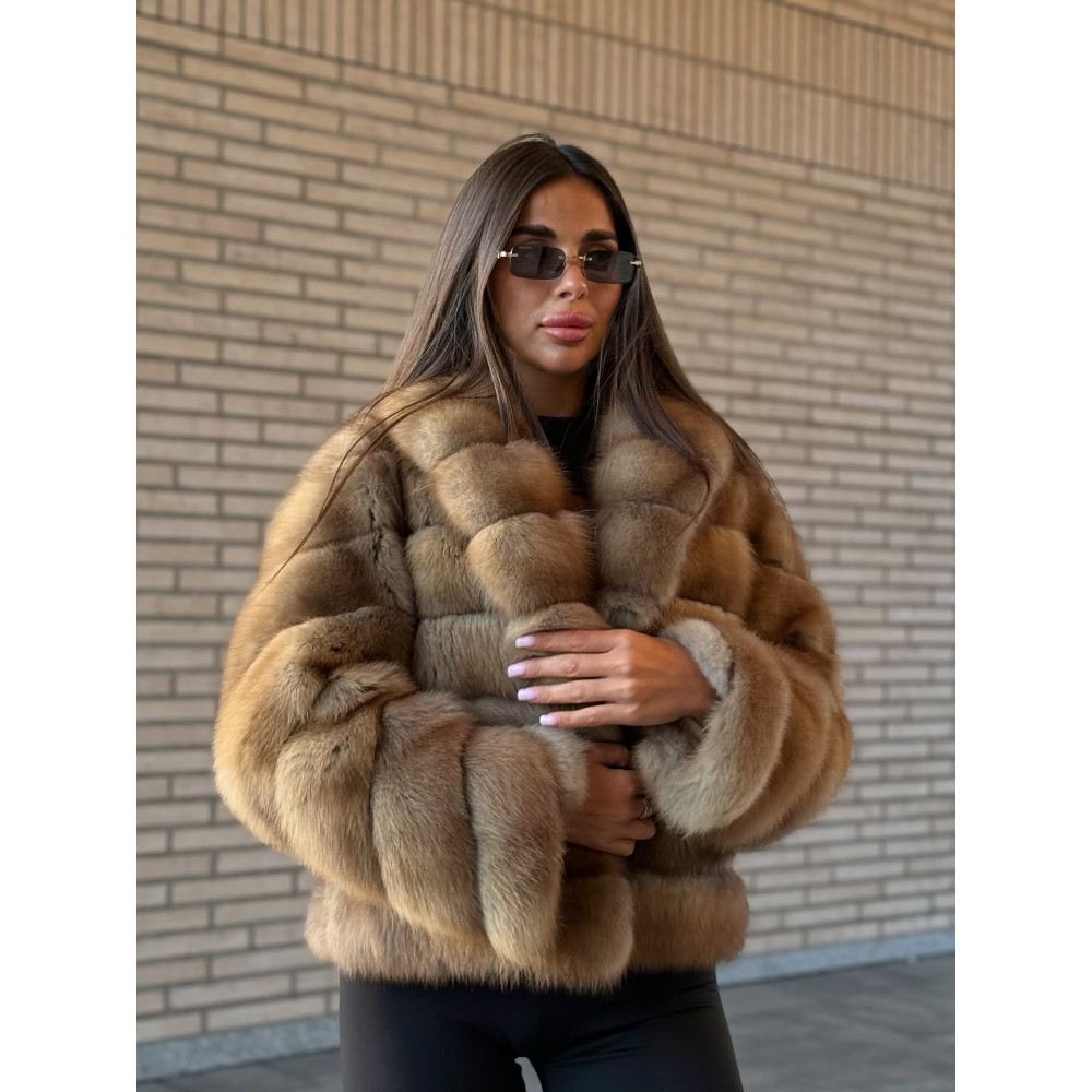 Women Patchwork Fur Coat Elegant Contrast Full Sleeve Lapel Loose Long Staple Jacket Winter High