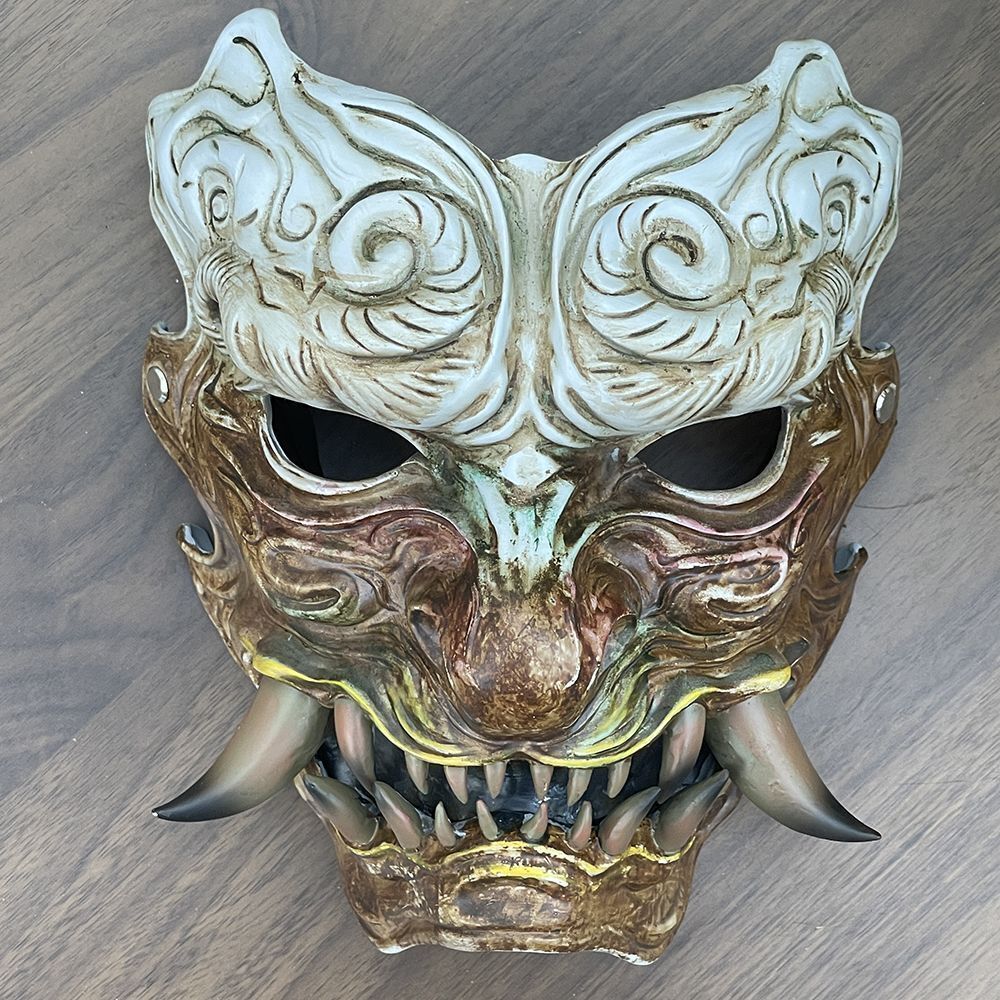 Black Mask Mythology Resin Mask Cos Halloween Mask Nuo Mask Prajna Mask Halloween Pro Game Mask