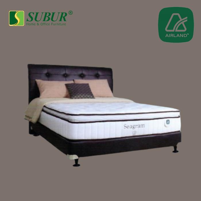 Airland Seagram Set Springbed Seagram + Divan Dan Headboard Sandaran. Kasur Furniture