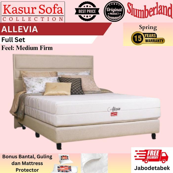 Full Set Slumberland Allevia Kasur/Matrass/Mattress/Springbed Orthopedic System Latex (Medium Firm)
