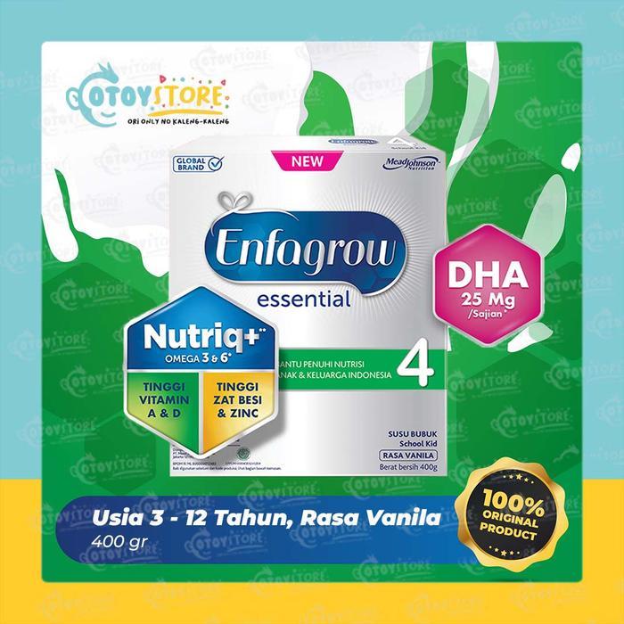 Top Enfagrow Essential 4 Vanila 400 g / Susu Formula Enfagrow