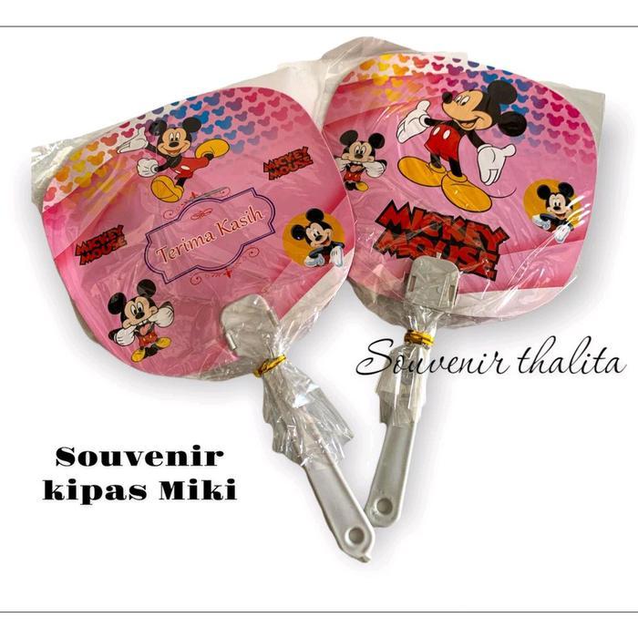 isi 50 pcs Souvenir kipas Miki / Souvenir kipas cantik dan lucu
