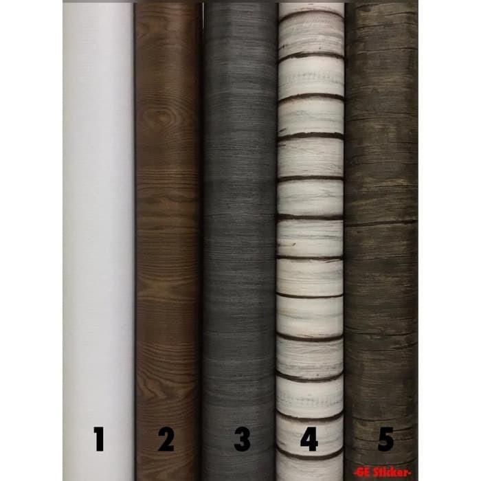 STIKER / STICKER MOTIF KAYU ROLL 120cm