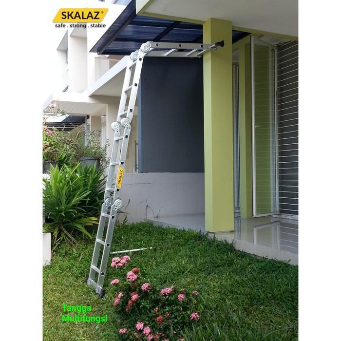Tangga Aluminium Multipurpose 5,8 Mtr Merk Skalaz