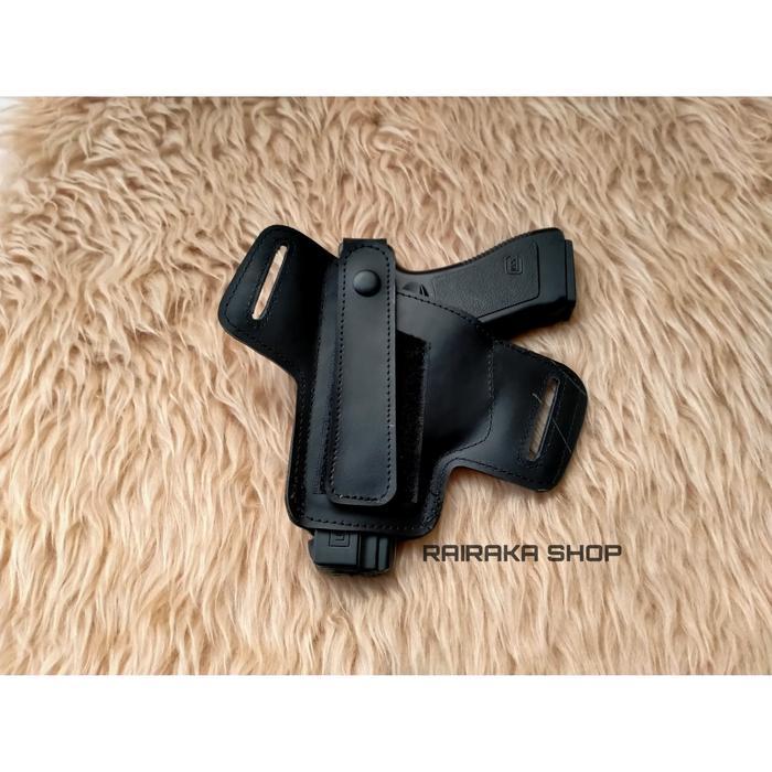 TOYONLY- Holster Kulit Sarung Pistol Kulit Glock