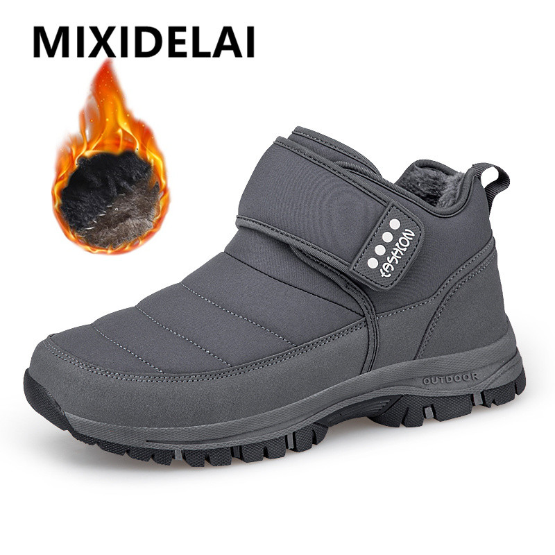 High Quality Men'S Boots Warm Men'S Snow Boots Anti-Slip Winter Ankle Boots Outdoor Winter Shoes