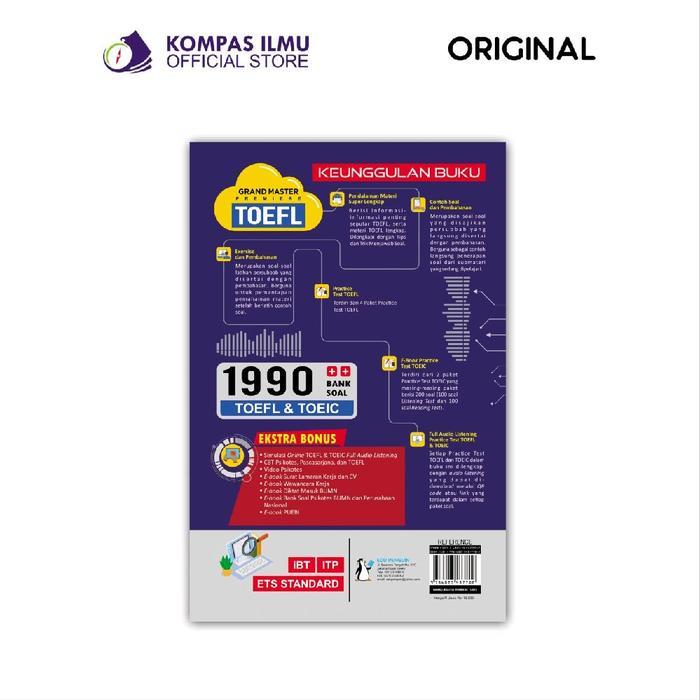 Buku TOEFL Terlengkap Grand Master Premiere TOEFL TOEIC Standar ETS (Educational Testing Service) -