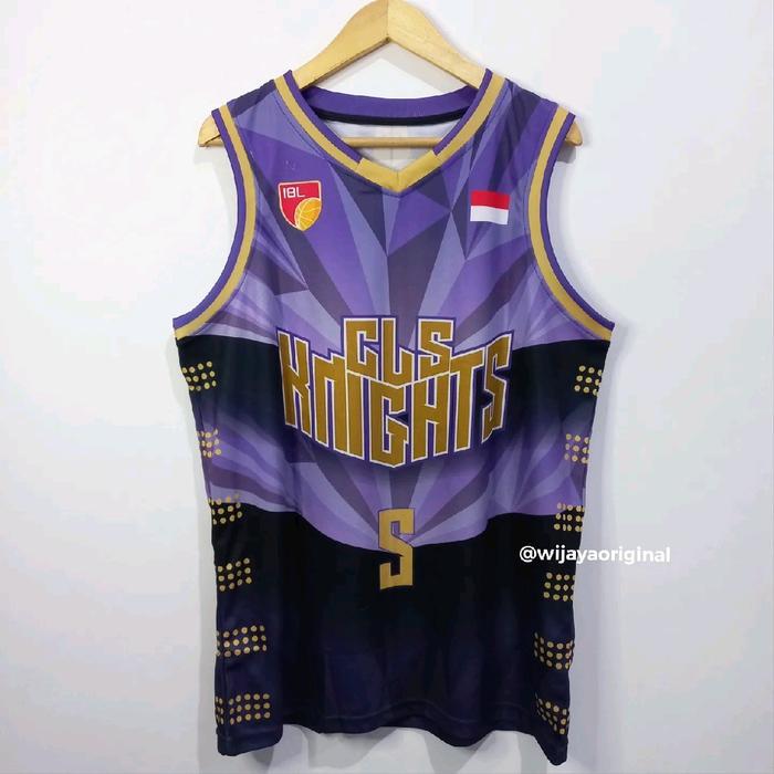 Jersey Basket Ibl Repro Cls Knights Surabaya #5 Mario Wuysang - Ungu