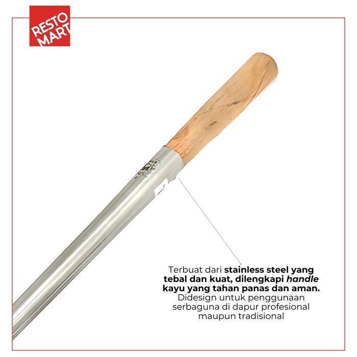 WOK LADLE / EAGLE BEAK FRYING LADLE #4 STAINLESS STEEL (2217029) (F12)