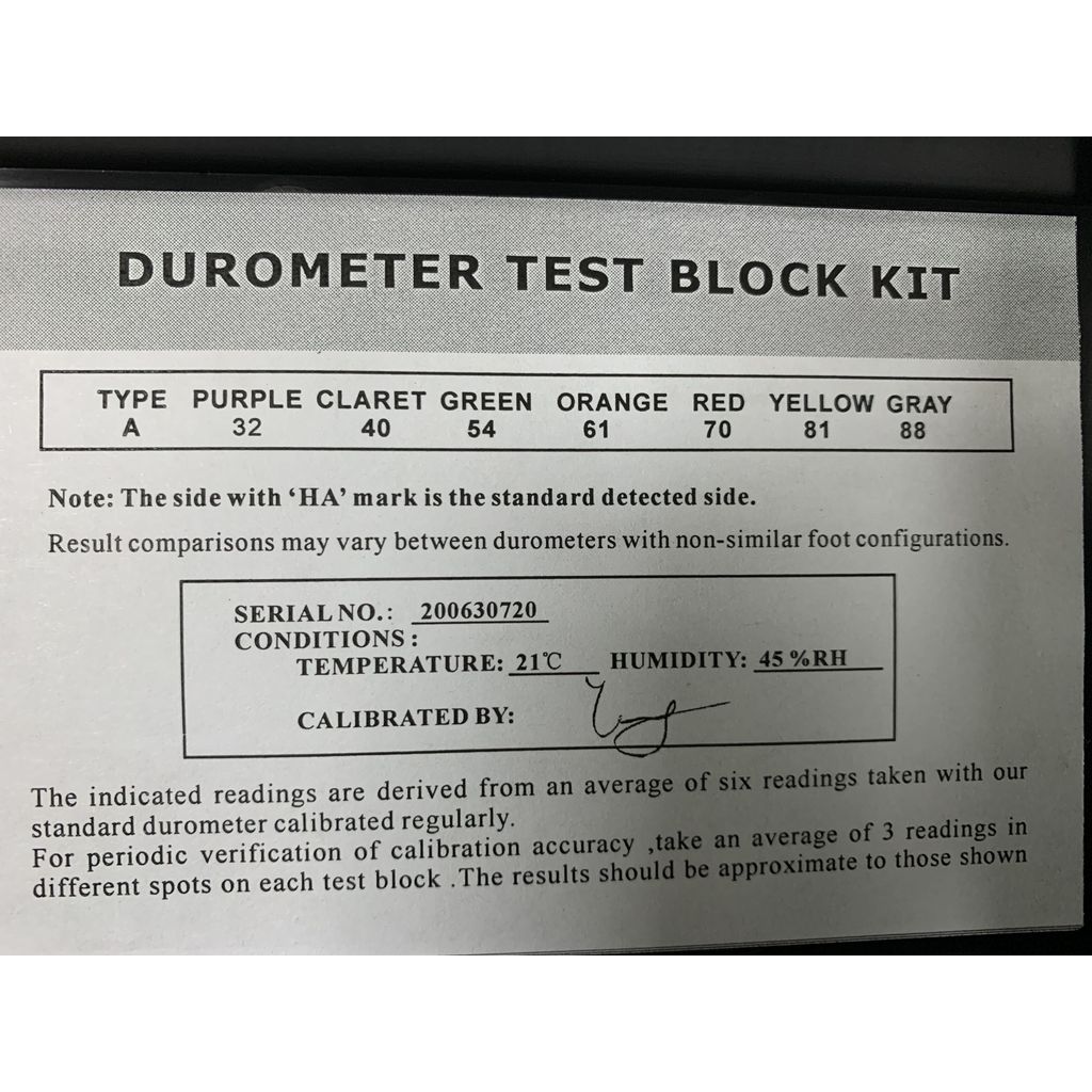 - Shore Hardness Test Block Type A For Shore Durometer/ Rubber Hardness