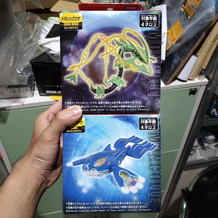 Moncolle Moncole Mega Rayquaza Kyogre Groudon Pokemon collection scale