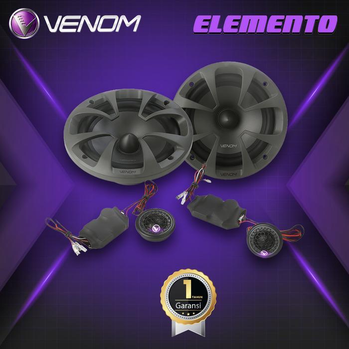 VENOM Paket Audio ELEMENTO Speaker Mobil Depan Belakang