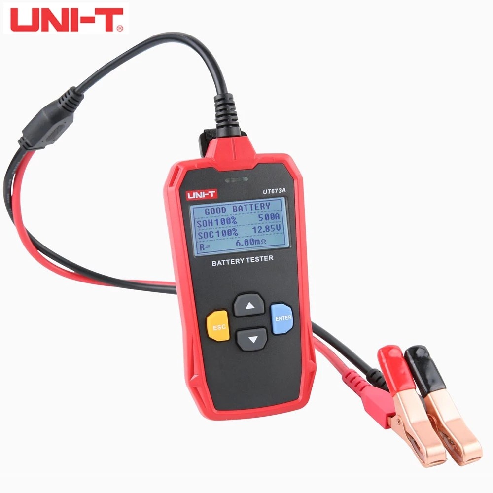 UNI-T UT673A UT675A Car Battery Tester Charger Analyzer 12V 24V Voltage Battery Test Car Battery