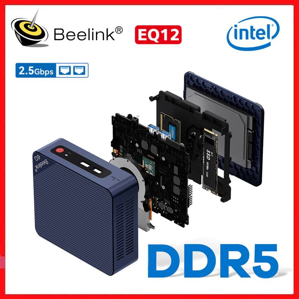 Beelink Eq12 Mini Pc 12Th Gen Intel Alder Lake N100 16Gb Ddr5 500Gb