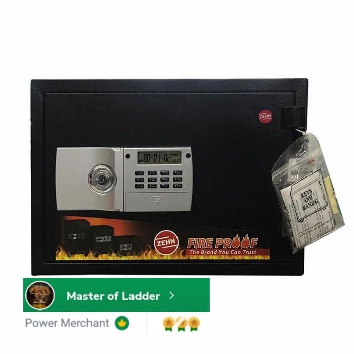 ZEHN Fireproof Safety Box Zn-Sfh-48D Black Brankas Tahan Api