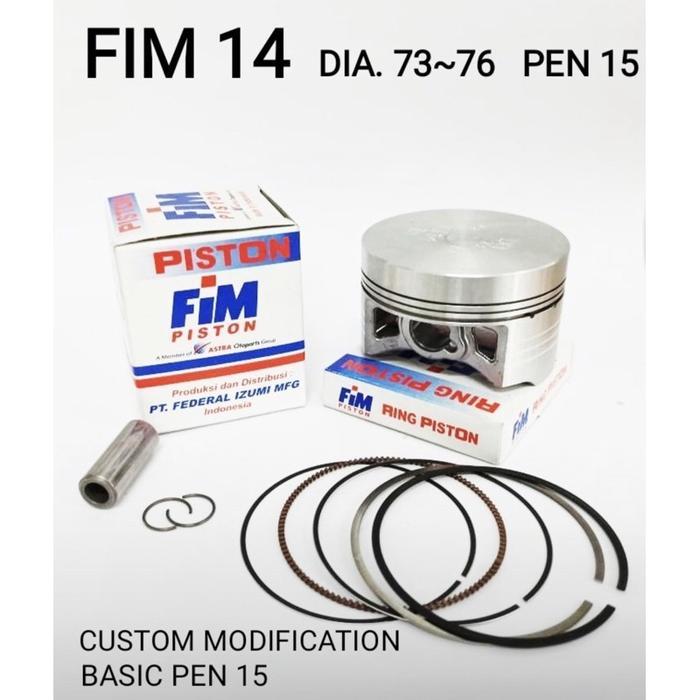 Piston Fim Custome Dome Mentah Tiger Megapro Mio Pin15 Fim14