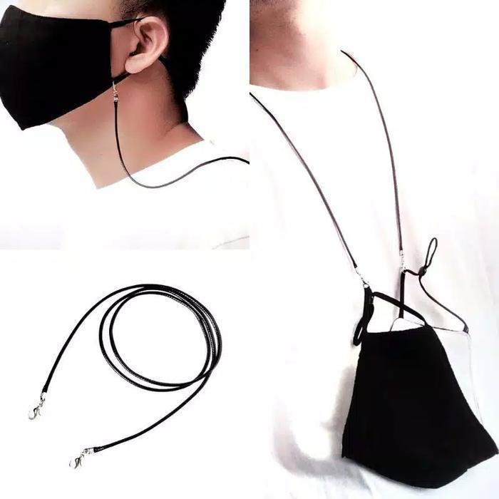 Disc tali masker pria / gantungan masker polos korea