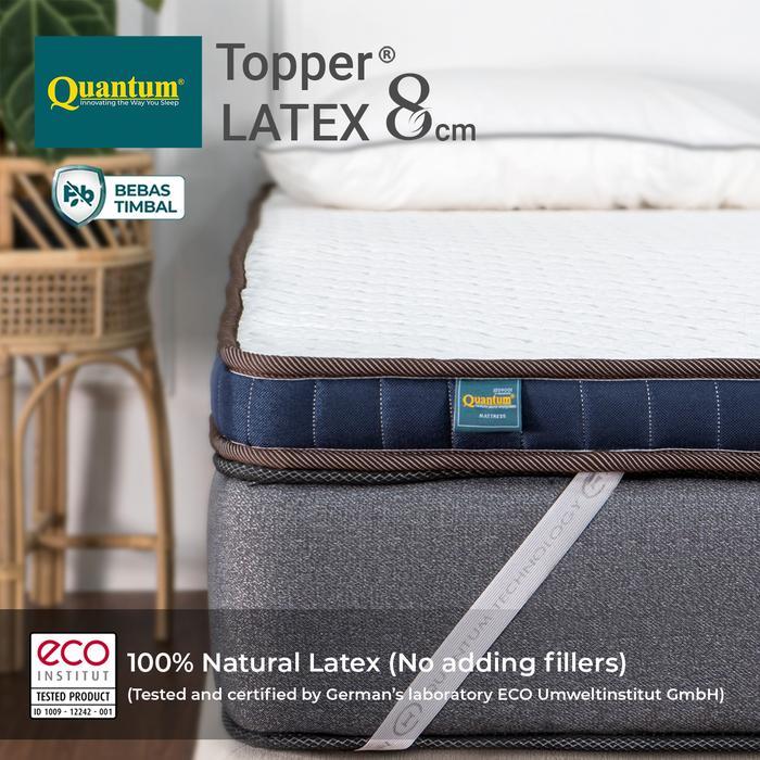 HOMEFUN- Topper Kasur Quantum Latex 8Cm Natural Latex Kasur Ergonomis