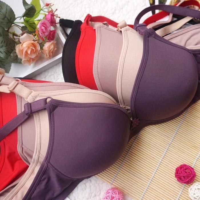 [ Grosir ISI 12 PCS 6 PCS ] Bh lingCao Bra wanita dewasa bra tanpa kawat & busa bh jumbo wanita