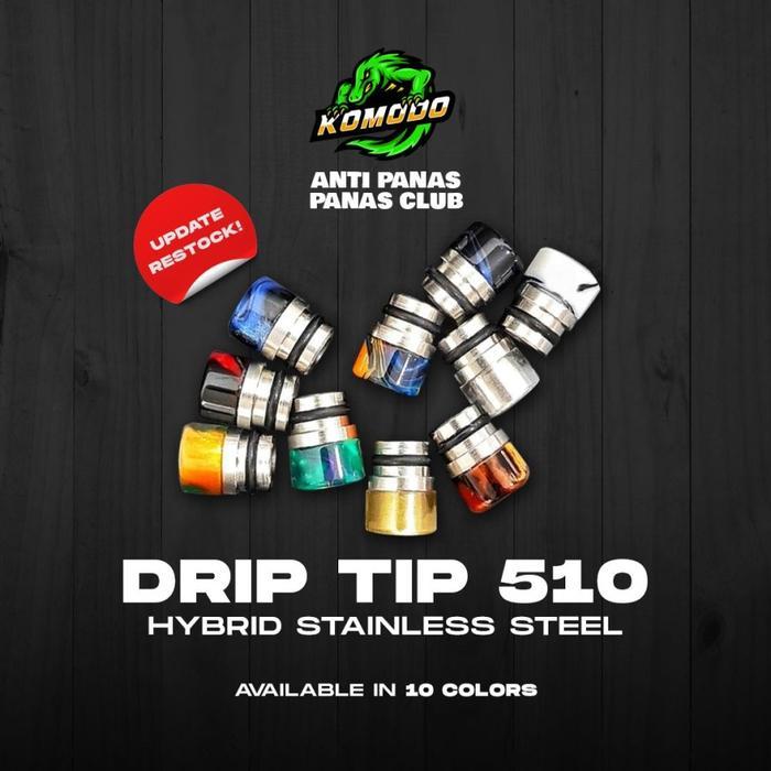 DRIPTIP 510 KOMODO HYBRID STAINLESS STEEL AUTHENTIC