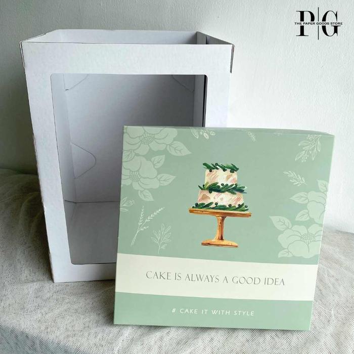 klpu- Tall Cake Box Kardus / Kotak / Dus Kue Tinggi 25X25X35