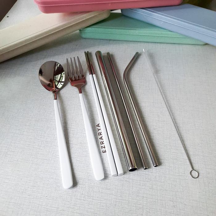 Ezrarya Sendok Garpu Sumpit Korea Set 8 In 1