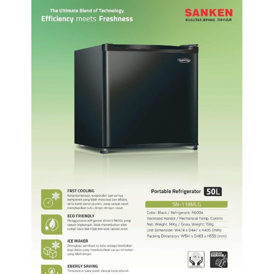 r9scin- Sanken Sn-118Mlg Kulkas Mini Bar
