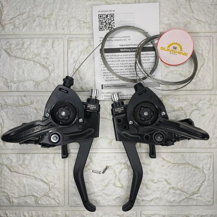 Shifter Plus Handle Rem Shimano St-Ef41 Original Operan 3 X 7 Speed Sepeda Mtb