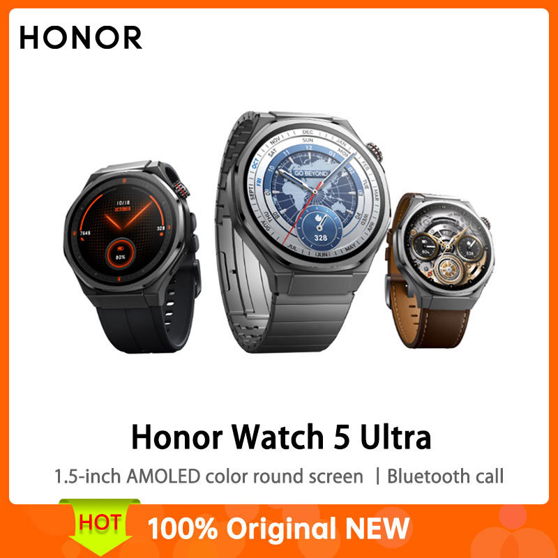 Honor Watch 5 Ultra Chinese Version Smart Sports Watch Sapphire Glass Titanium Alloy Body Heart