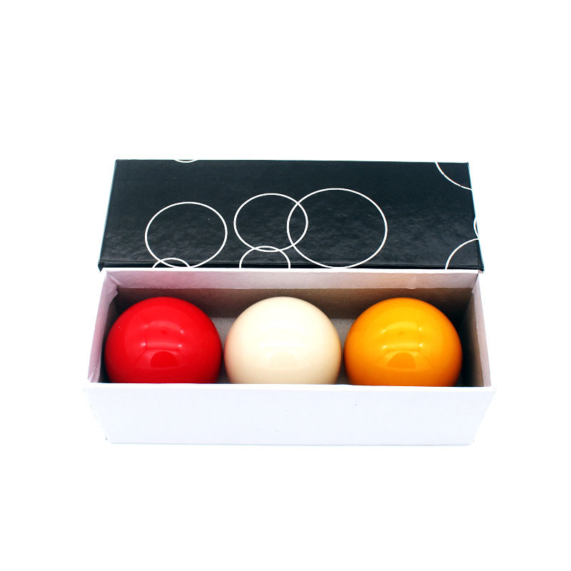 High Quality 3 colors 61.5 mm Cue Ball Pure Color Without Dot Billiard Carom Ball with Black Box for