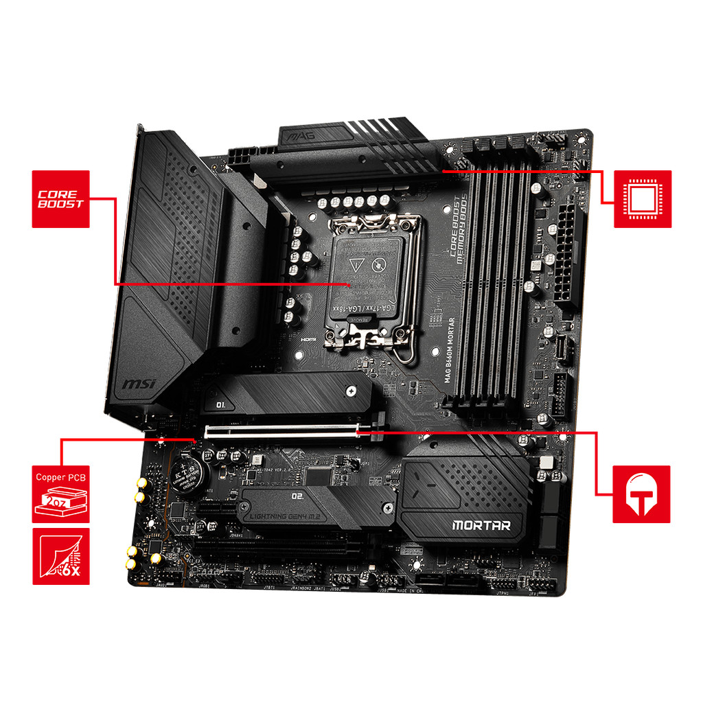 - Msi Lga 1700 Motherboard Mag B660M Mortar Ddr5 Desktop Board 128Gb