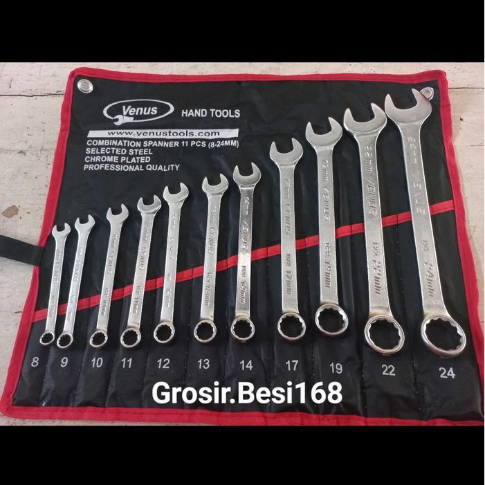 Kunci Ring Pas Set 8-24 11pcs Original VENUS 100%
