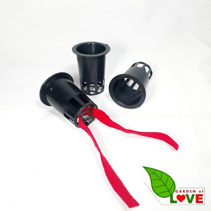 NETPOT 7cm Tinggi HITAM Diameter 5cm Tebal - Netpot Hidroponik Grosir